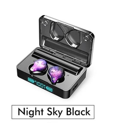 night sky black TWS Bluetooth 5,0 наушники беспроводные наушники игровая гарнитура CVC 8,0 наушники с шумоподавлением IPX7 водонепроницаемый 3600 внешний аккумулятор - Цвет: night sky black