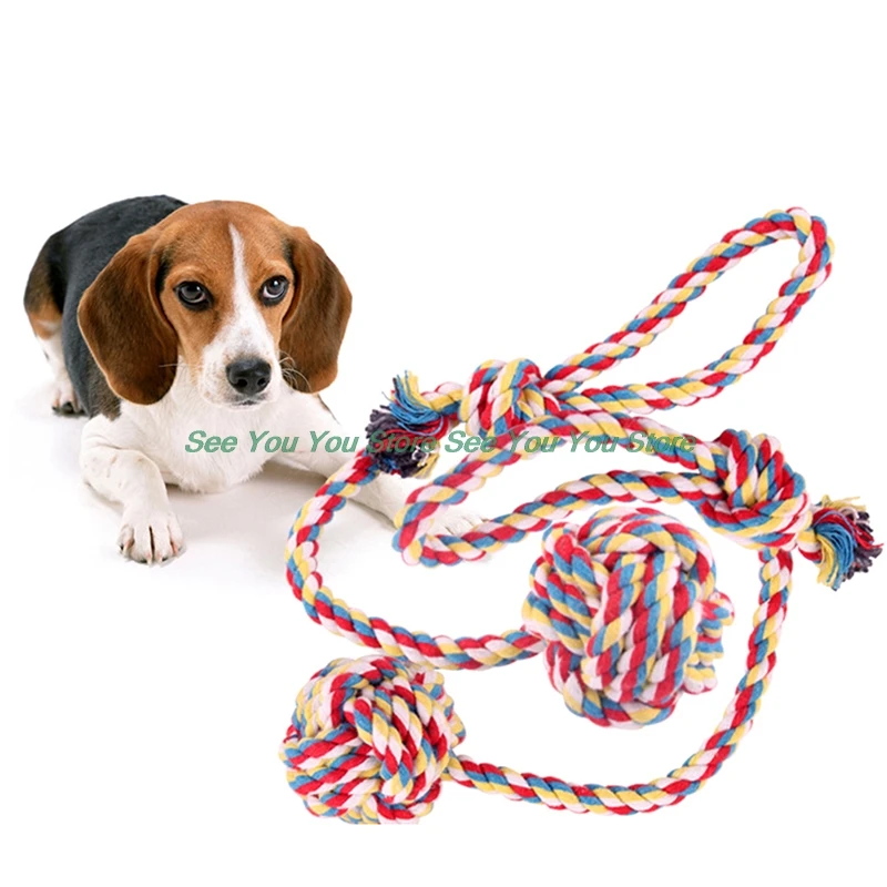 Прочная плетеная веревка для собак, кошек, щенков, игрушки, жевательные игрушки для домашних животных, веревочный шар для игр