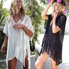 2018 Новое поступление, Сексуальная Пляжная накидка, вязаное крючком платье г., пляжные парео для женщин, одежда для плавания, Пляжная накидка