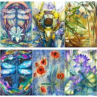 new 5d diy diamond painting full square round drill dragonfly diamond embroidery animal cross stitch home decor manual art gift