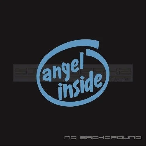 Для 2 шт./пара Ангел внутри наклейка intel Стикеры евро гоночный мод illest JDM turbo фунтов