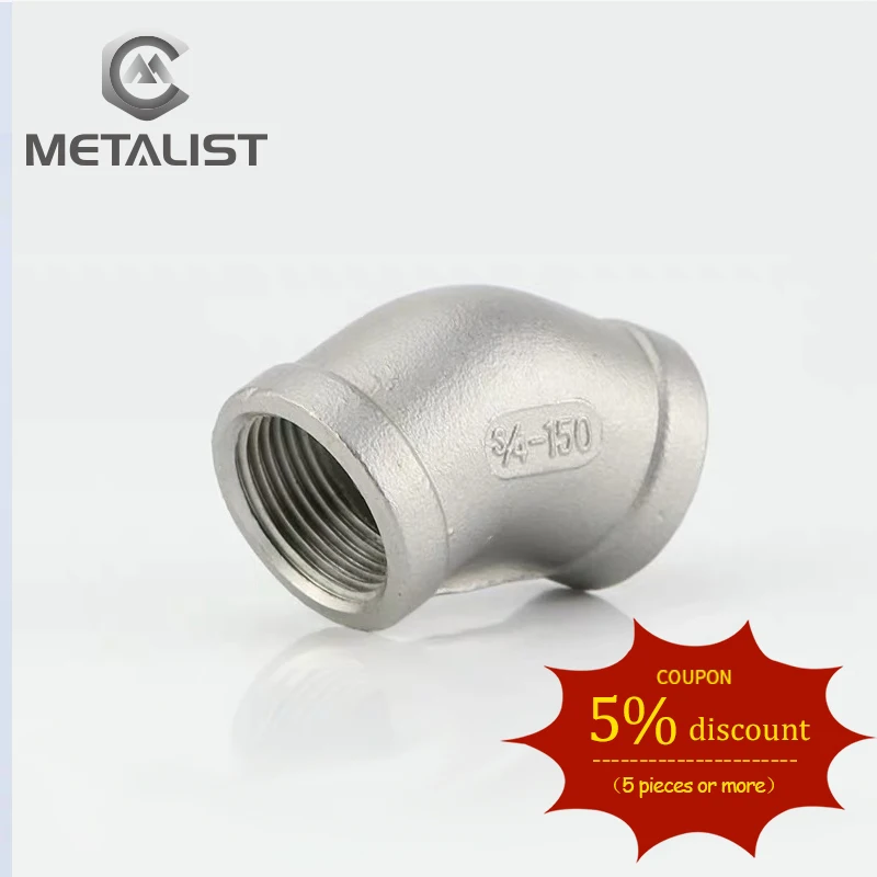 Металлический соединитель BSP 1/4 &quotDN8 Мама * 1/4&quot DN8 внутренняя резьба 45 градусов