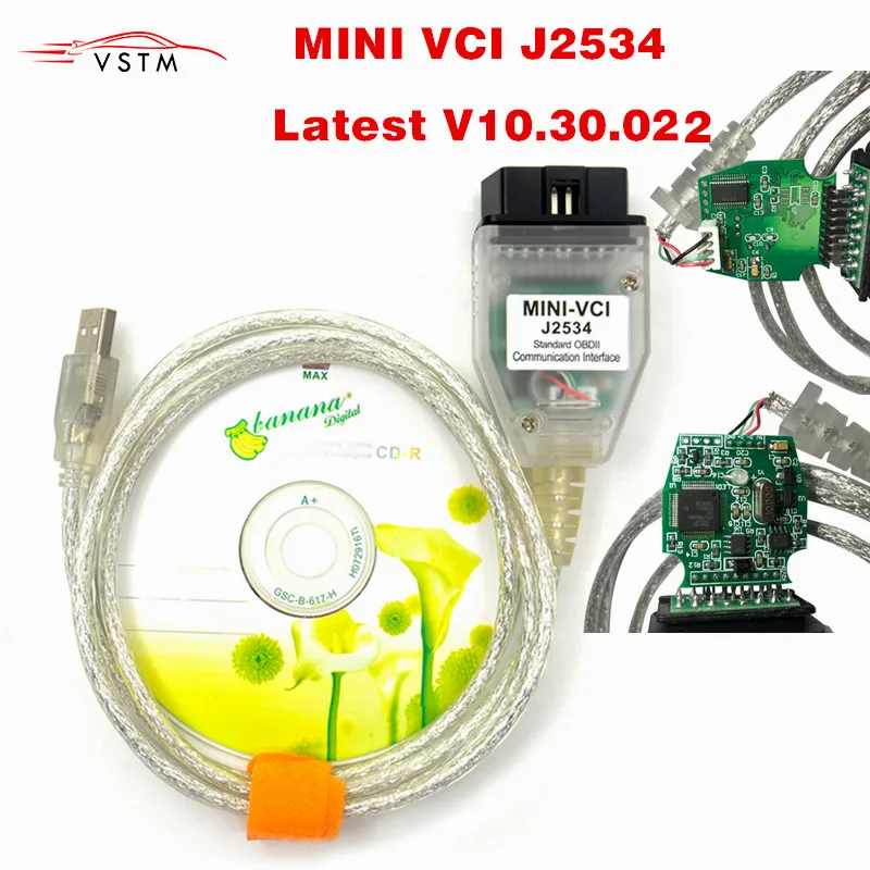 Последняя V10.30.022 диагностический мини-разъем Диагностика интерфейса Авто CableTool для TOYOTA TIS Techstream J2534 OBD2 OBDII