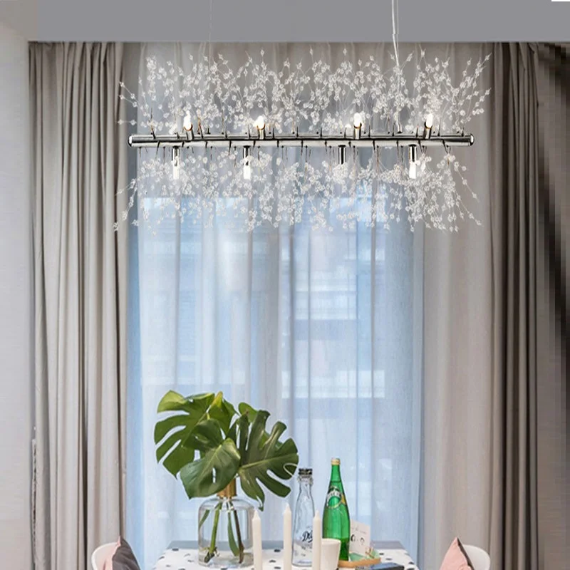 Прямоугольная светодиодный ная люстра с одуванчиками роскошный светильник