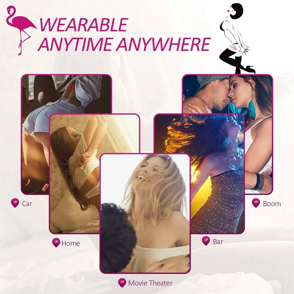 Magic Motion носимых Вибратор массажер интеллигентая (ый) Пульт дистанционного