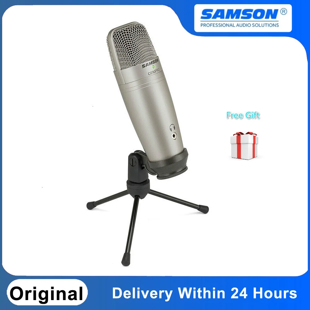 Оригинальный Usb микрофон Samson C01u Pro для студийной гиперкардиографии мониторинг в