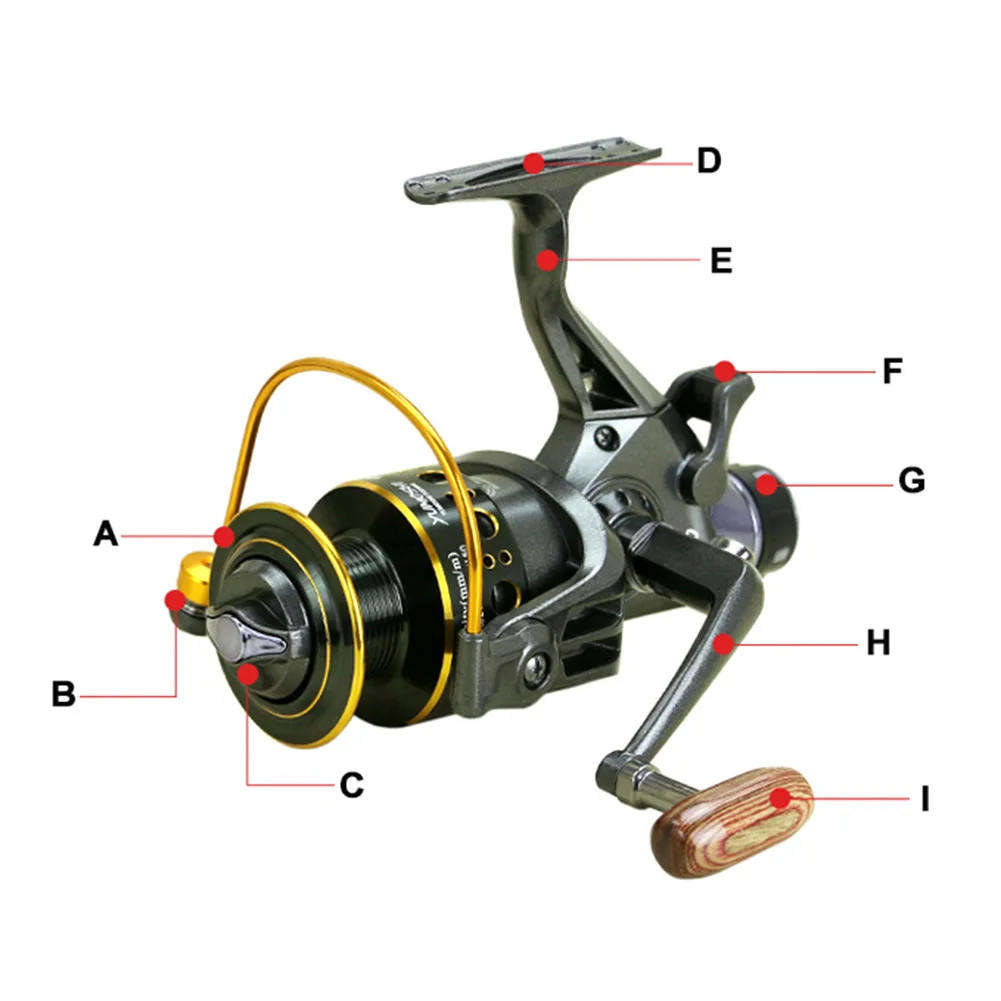 

New double brake design fishing reel super squid fishing feeder rotating reel spinning wheel fishing wheel MG