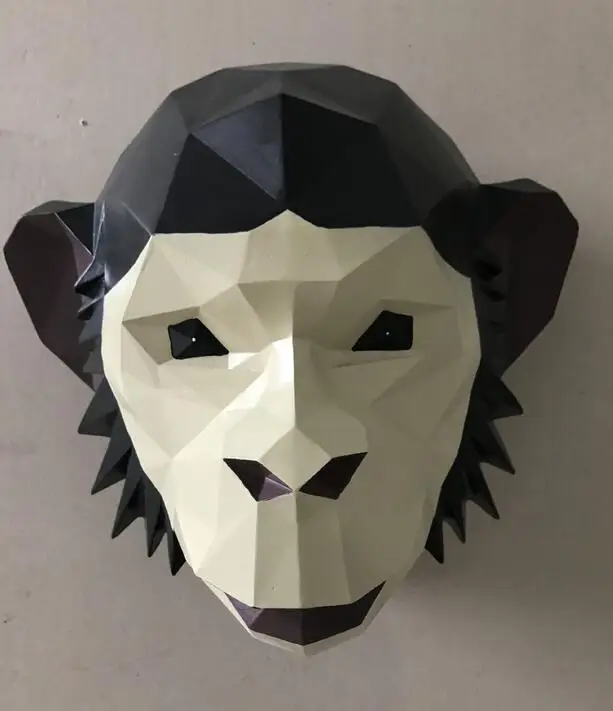

Cartoon cute resin animal head wall hanging monkey pendant Home bedroom decoration Wholesale of inventory arts and Crafts