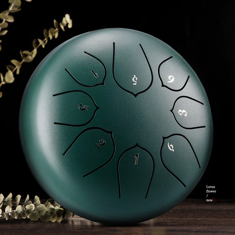 Быстрая доставка 6-дюймовый стальной языковый барабан 8 нот ручной пан танк хэнг с палочками для барабана с сумкой для переноски ударных инструментов.