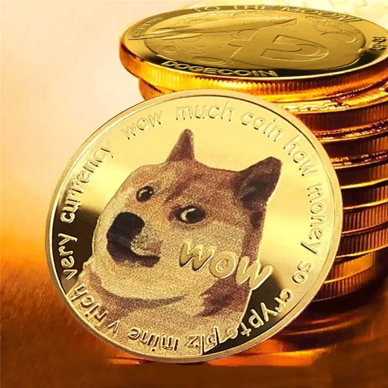 

Funny Commemorative coin Gold Silver Doge Collection Wow Dog Pattern Souvenir Home Decoration Crafts Desktop Ornaments