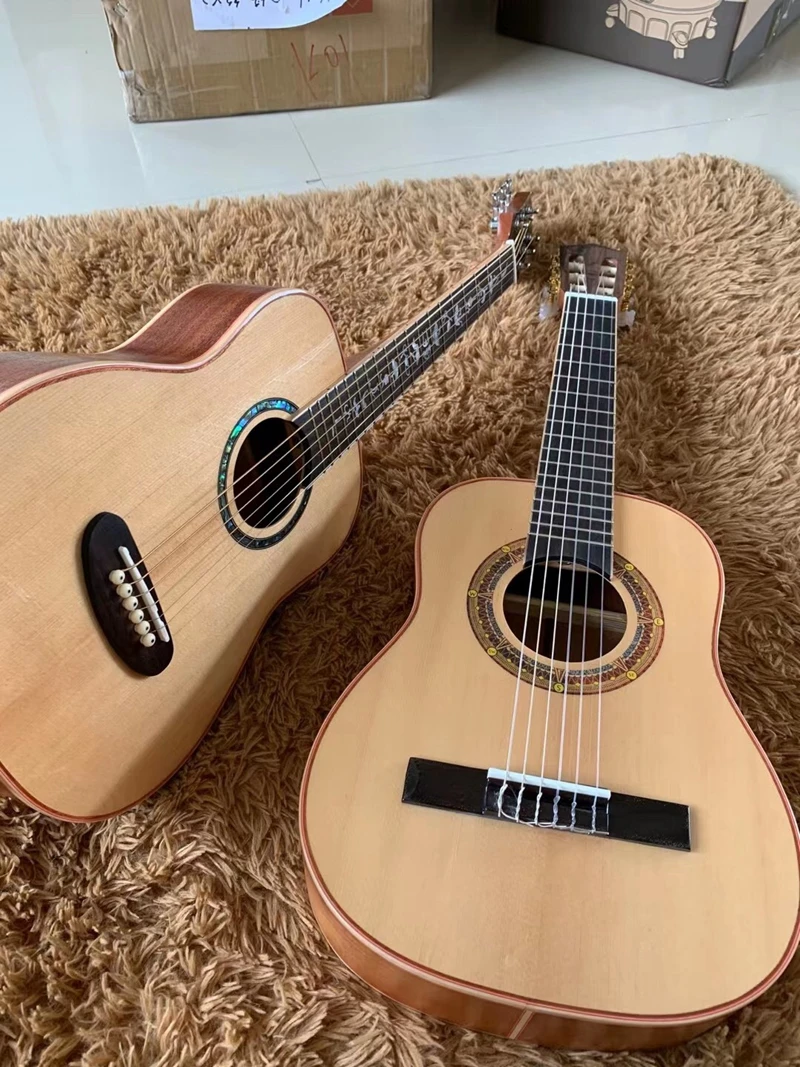 Мини-гитара 30 дюймов акустическая гитара 6 струн дорожная полная твердая