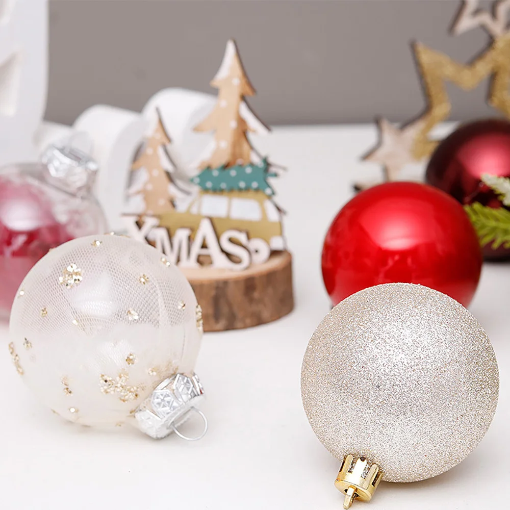 

30pcs Transparent Ball Christmas Ball Set Christmas Tree Ball Home Decoration Gadgets Party Decorations Christmas Decorations