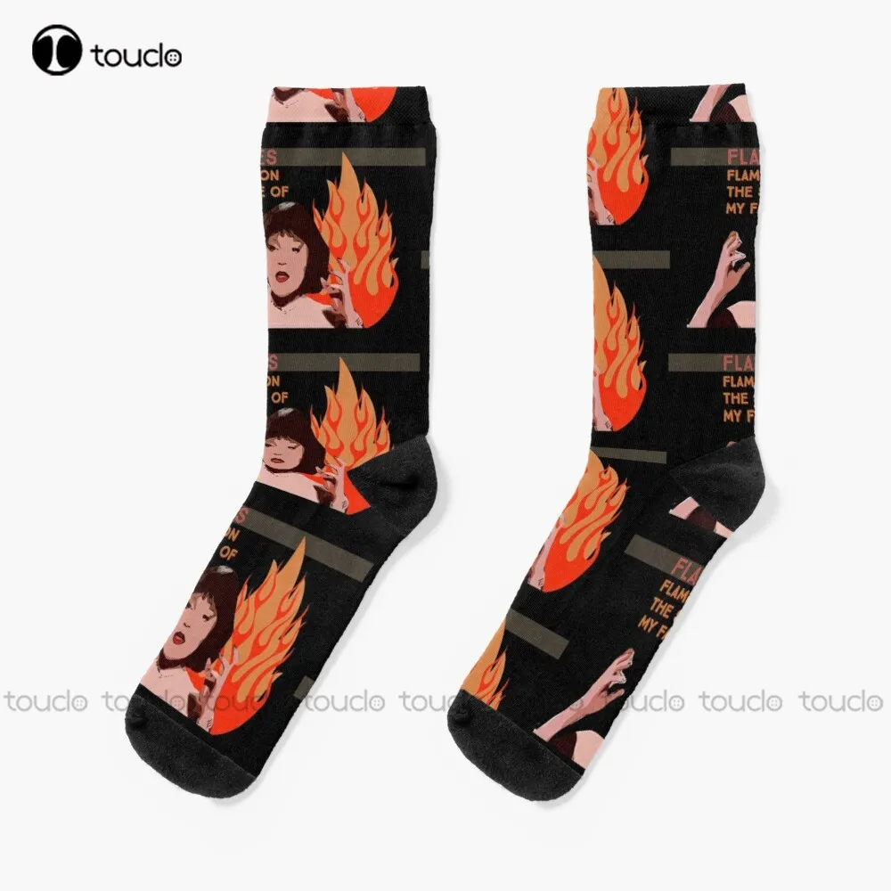 

Flames. Flames On The Side Of My Face. Socks Funny Socks Thanksgiving Christmas New Year Gift Unisex Adult Teen Youth Socks