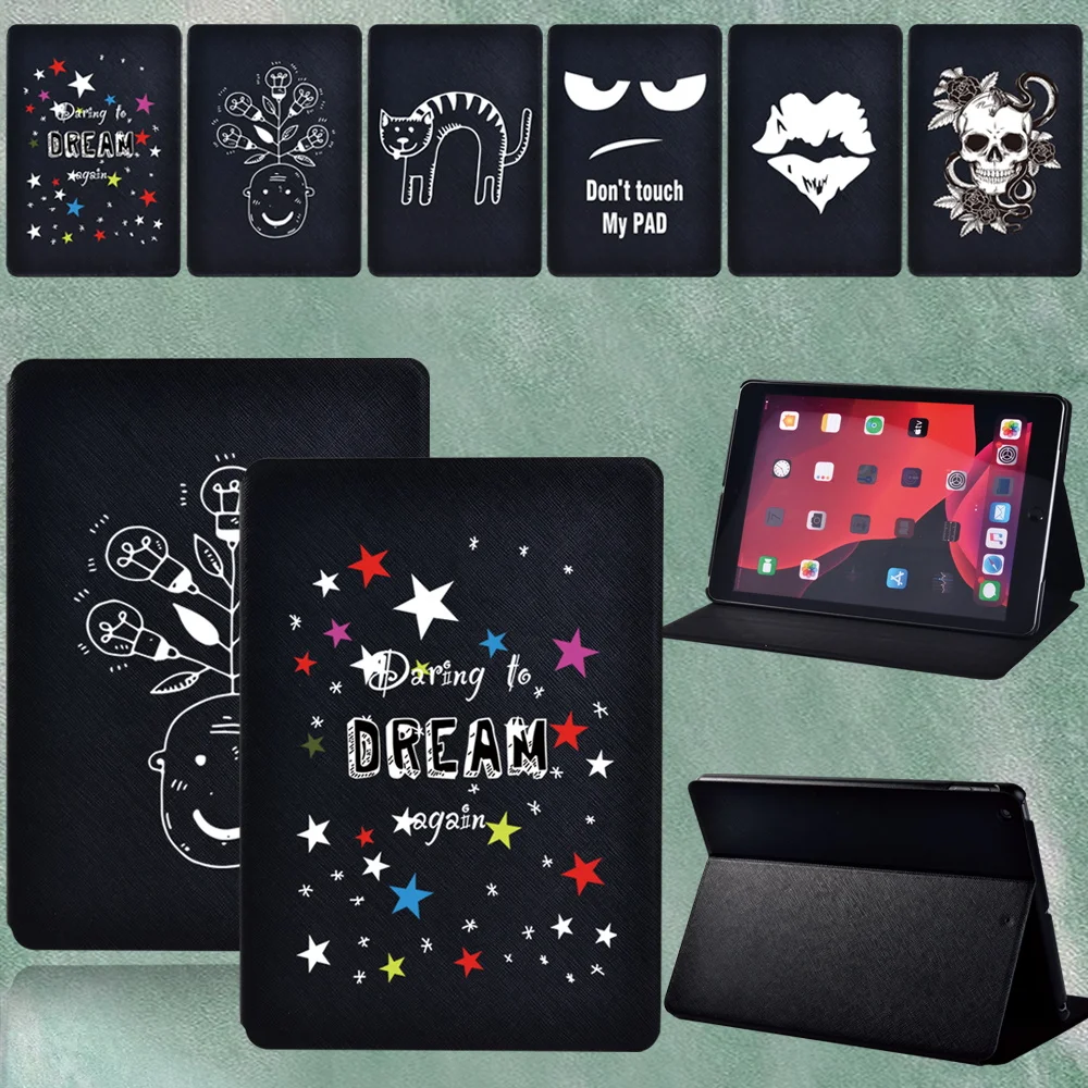 

For Apple IPad 2021 9th Generation 10.2 Inch Tablet Pu Leather Tri-fold Sleeve Protective case Cover+Stylus