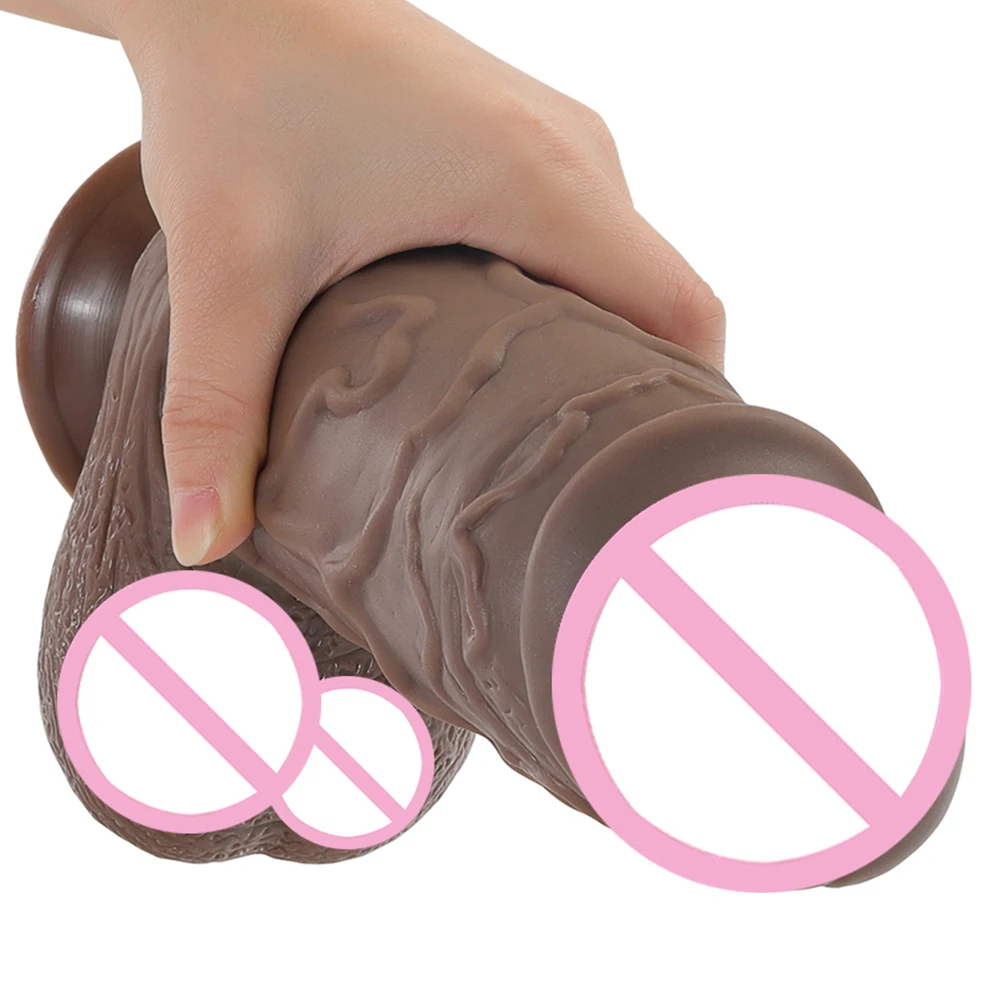 26*7CM Oversized Realistic Dildos Huge Soft Penis with Suction Cup Thick Phallus Erotic Dick Sex Toys for Women Masturbation | Красота и