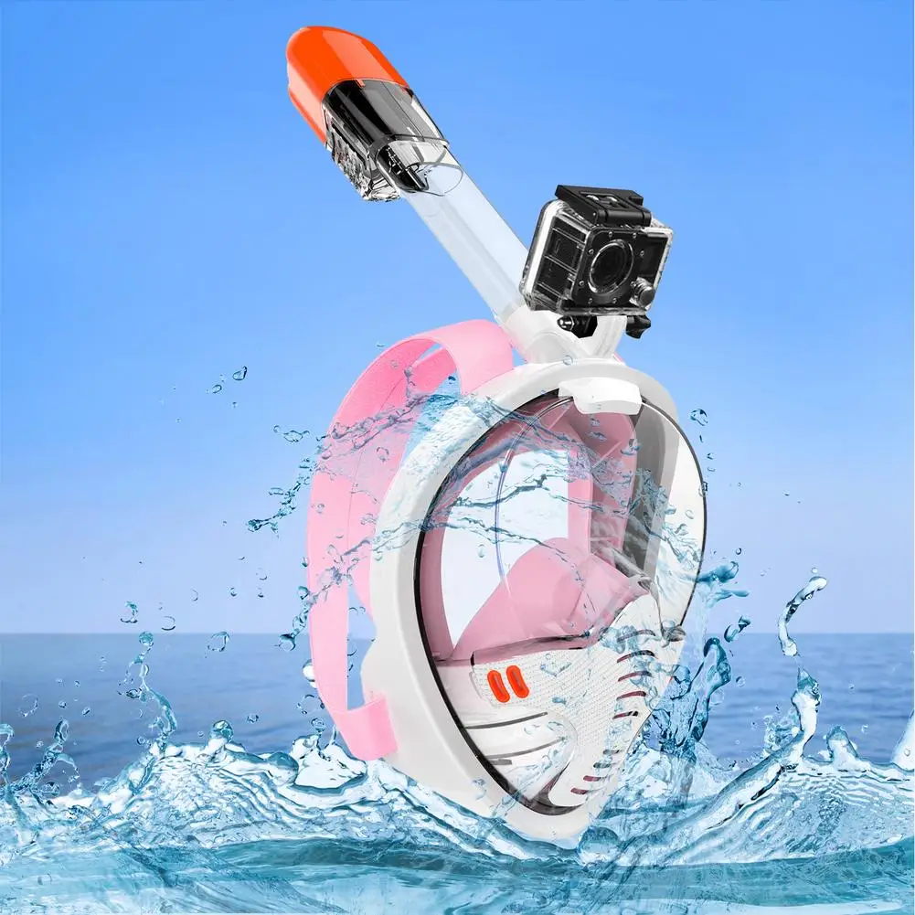 

Полная сухая маска для подводного плавания, незапотевающая маска для лица, для камеры, для плавания, защита лица, маска для подводного плава...