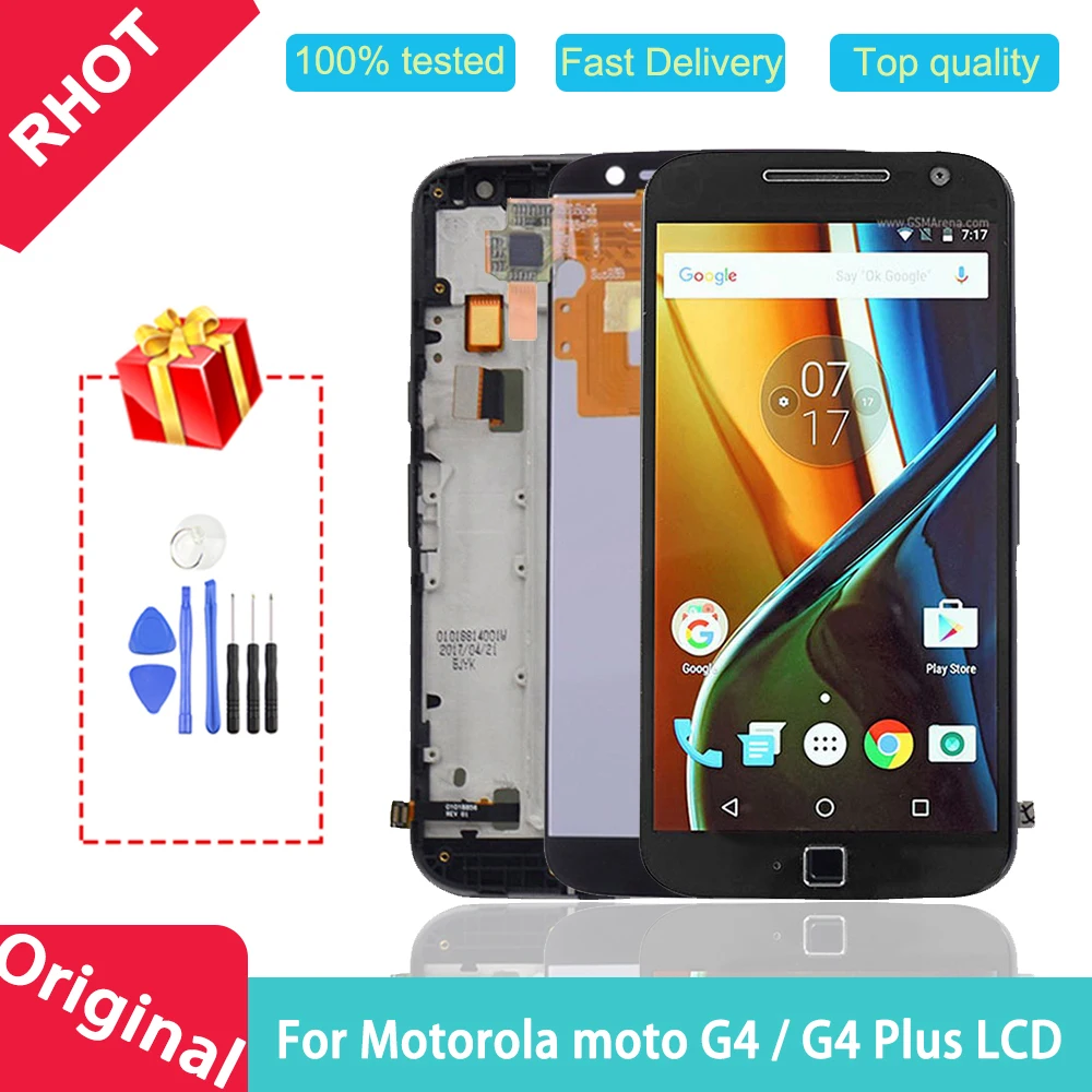 

Original 5.5" Display For Motorola MOTO G4 Plus LCD Touch Screen Digitizer Assembly For Moto G4 XT1640 LCD Display Replacement