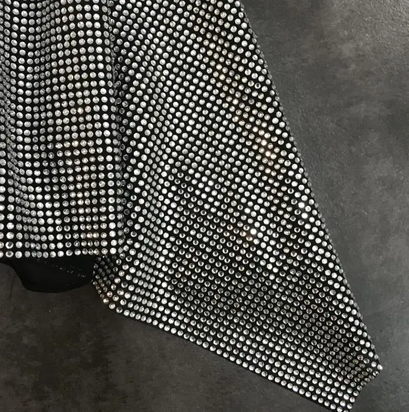 

Fashion Shiny Diamond Oblique Zipper Irregular Skirt Women new Spring high waist streetwear Skirt s669