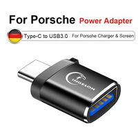 for porsche cayenne macan panamera 911 718 new 2020 car usb 3 0 type c otg cable charging adapter iphonec charger converter