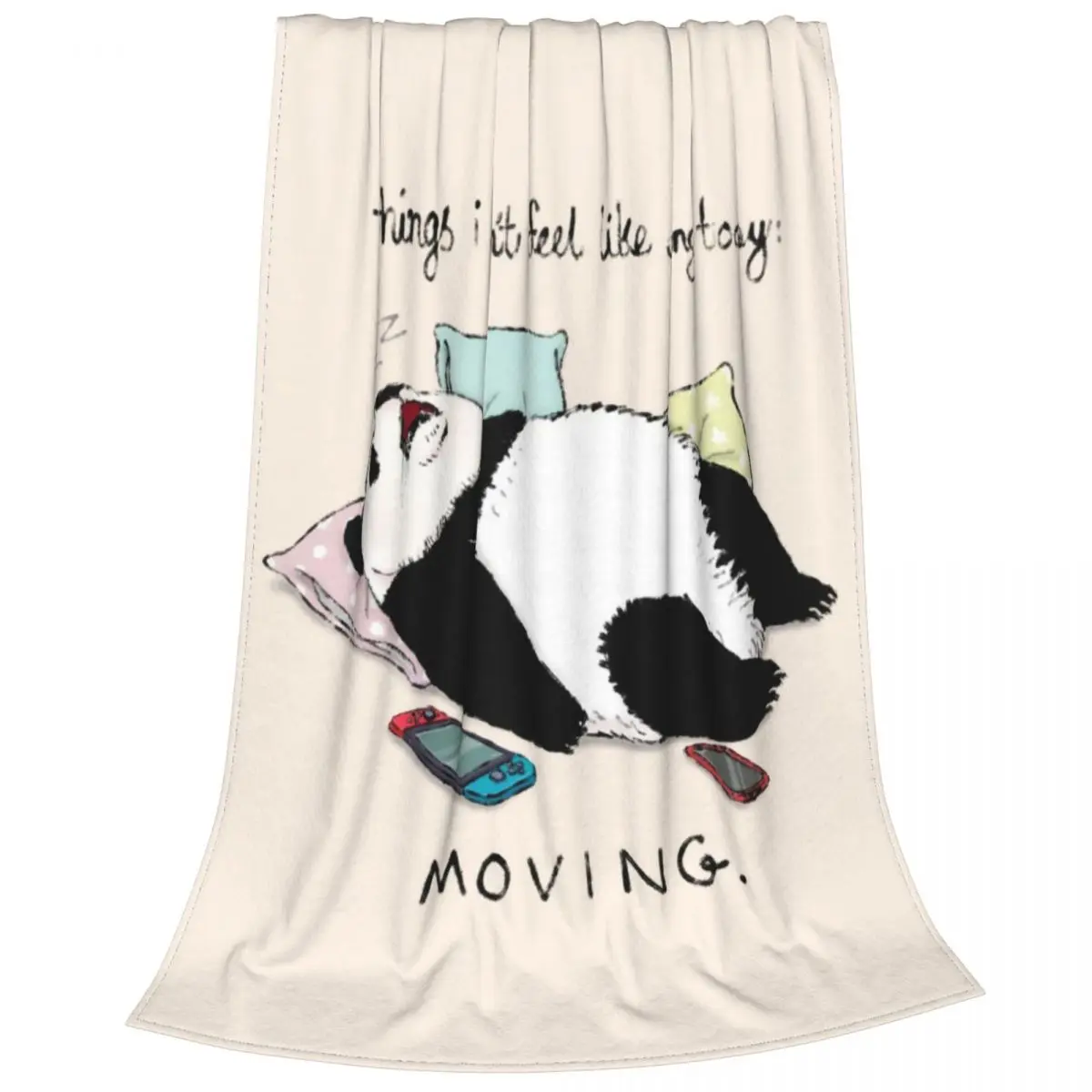 

Manta de invierno de franela con diseño de Panda, colcha supersuave y multifunción para cama, colcha de viaje