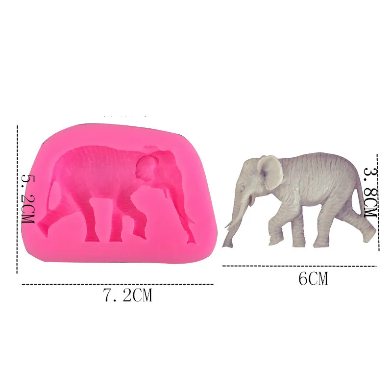 3D слон силиконовая форма для украшения торта DIY сахарное мыло силиконовые формы
