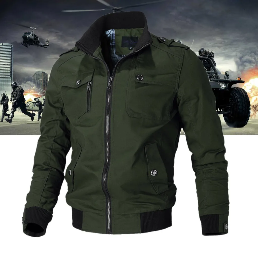 

Осенняя ветровка, мужская хлопковая тактическая куртка-карго, флисовые куртки, Повседневная модная мужская куртка с несколькими карманами