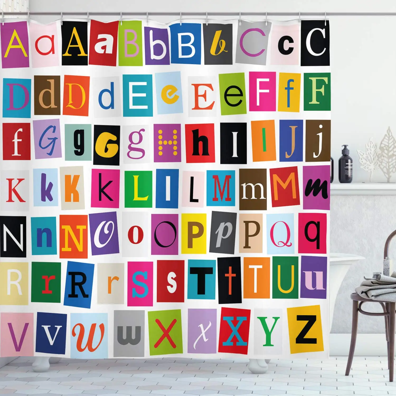 

Abstract Shower Curtain Vibrant Stains Of Watercolor Paint Brushstrokes Liquid Art Cloth Fabric Bathroom Decor Set With Hooks