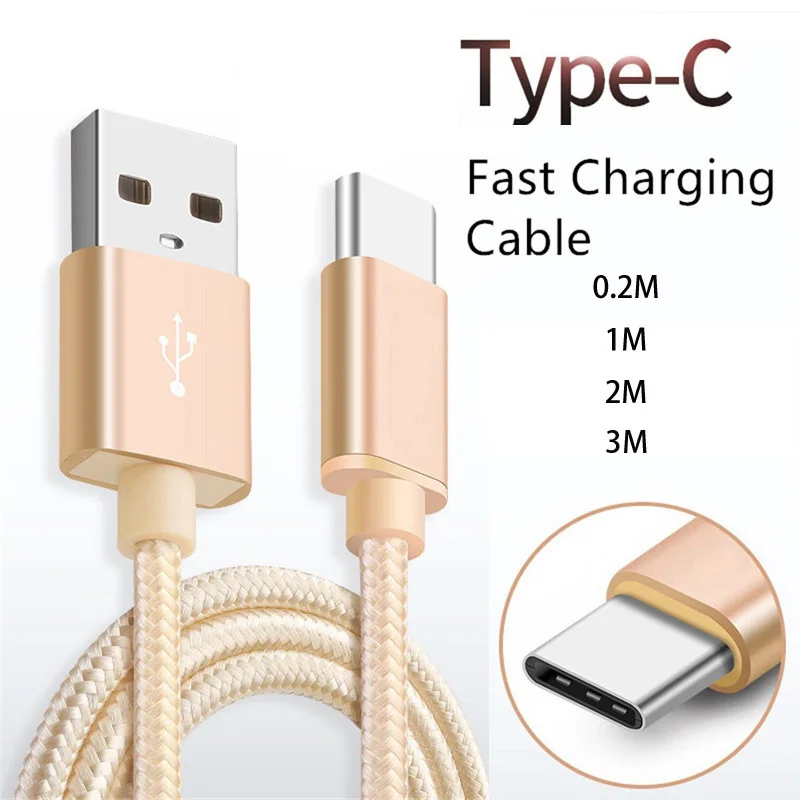 Нейлоновый usb кабель для зарядки и 3 1 Тип C быстрая Зарядное устройство LG Q8 G8 G7 G6 G5