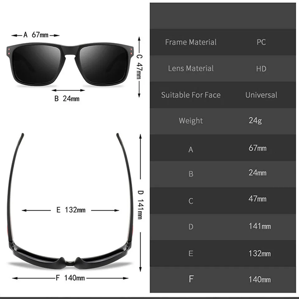 

Polarized Sunglasses Men's Driving Shades Female Male Sun Glasses Vintage Travel Outdoor Sporting Fishing Classic Sun Glasses