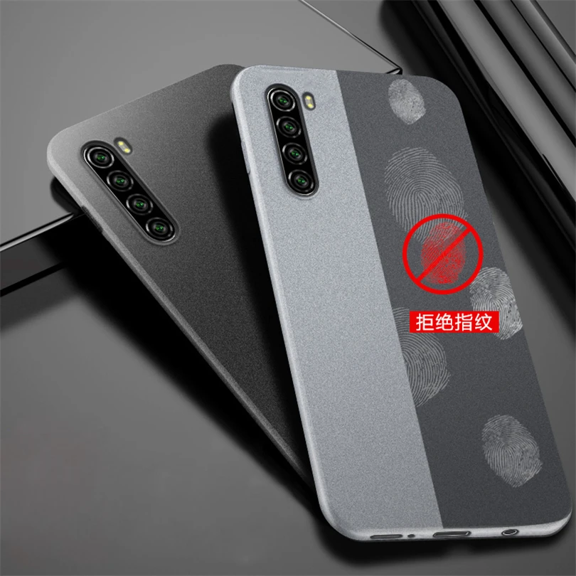 New Fashion Solid Color Phone Case For Xiaomi Redmi Note 6 7 8 Anti-fingerprint Sandstone Soft TPU Pro |
