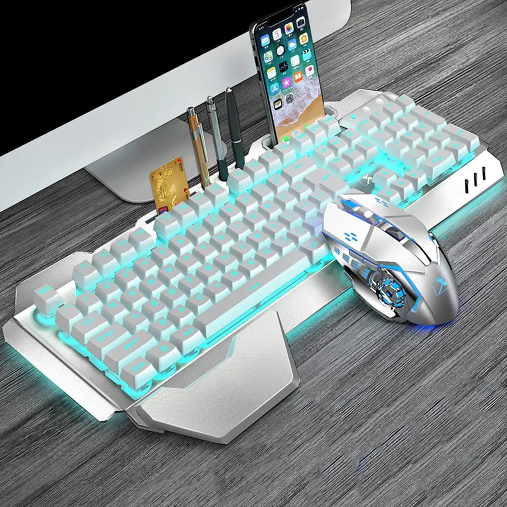 

Durable Keyboard Mouse Combos Delicate Design K680 2.4G Wireless Gaming Rechargeable Backlit Mechanical Feel Keyboard Mouse