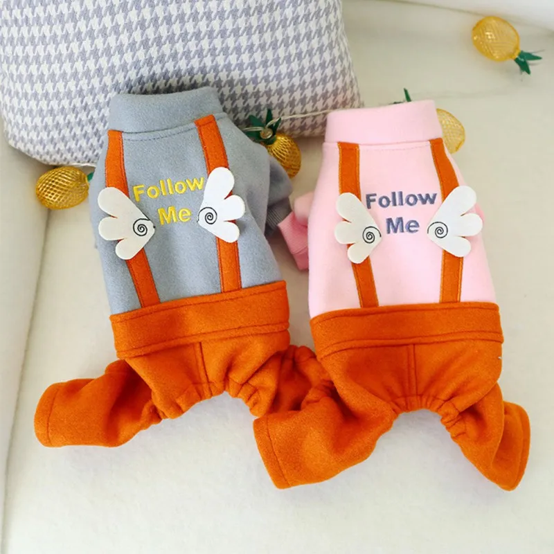 Одежда для маленькой собаки милый комбинезон милые рубашки с белыми ангельскими