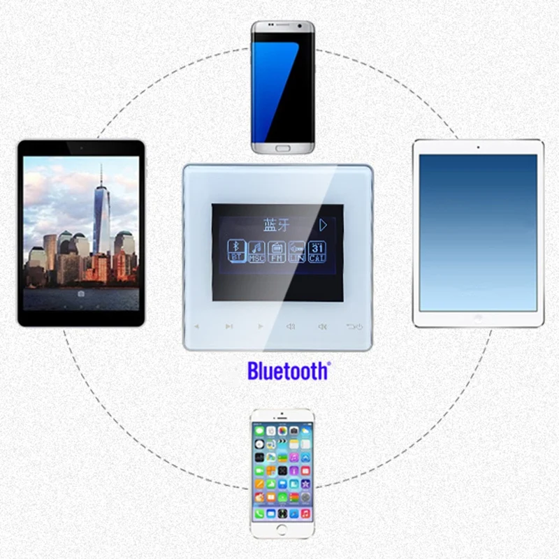 Мини Bluetooth настенный аудио усилитель мощности фоновая музыкальная система