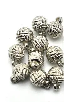 B 10PCS 10 шт. 12 мм винтажные кнопки золото/серебро/бронза/пистолет декоративные металлические цветные пуговицы DIY Cheongsam шитье украшение для одежды - Цвет: B 10PCS