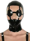 100% натуральная латексная маска для головы фиксация резиновая черная индивидуальность, для ролевых игр, оформление оформления вечеринки 0,45 мм
