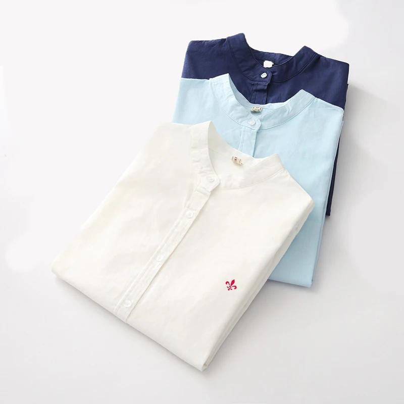 

Женские рубашки с вышивкой Dudalinas, новинка, модная женская рубашка, Весенняя официальная элегантная приталенная блузка с длинным рукавом, Оф...