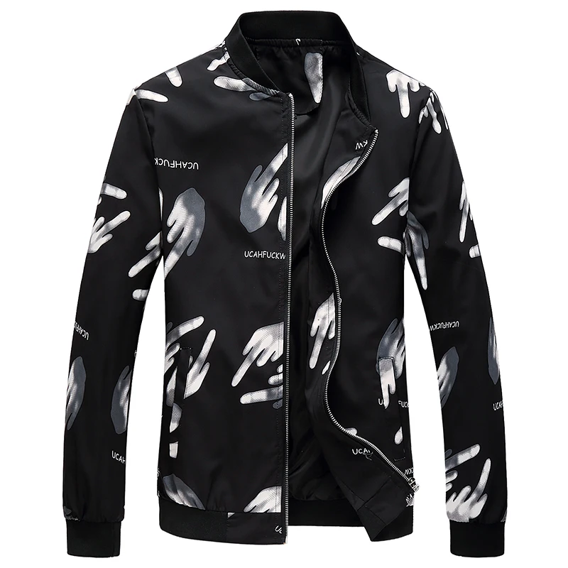 2020 Мужская куртка с принтом весна-осень Размер 6XL повседневная верхняя одежда