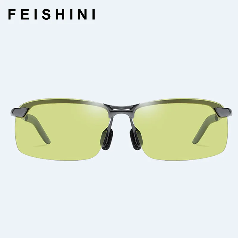 Очки Feishini мужские фотохромные защита от синего света блокировка фильтра