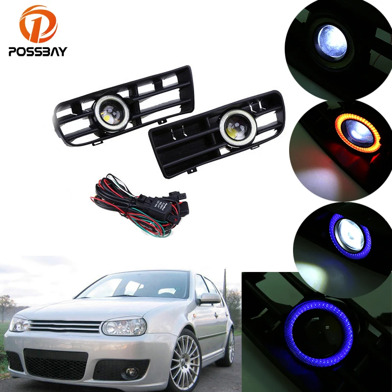 Posbay передние и нижние ангельские глазки Противотуманные фары Крышка лампы