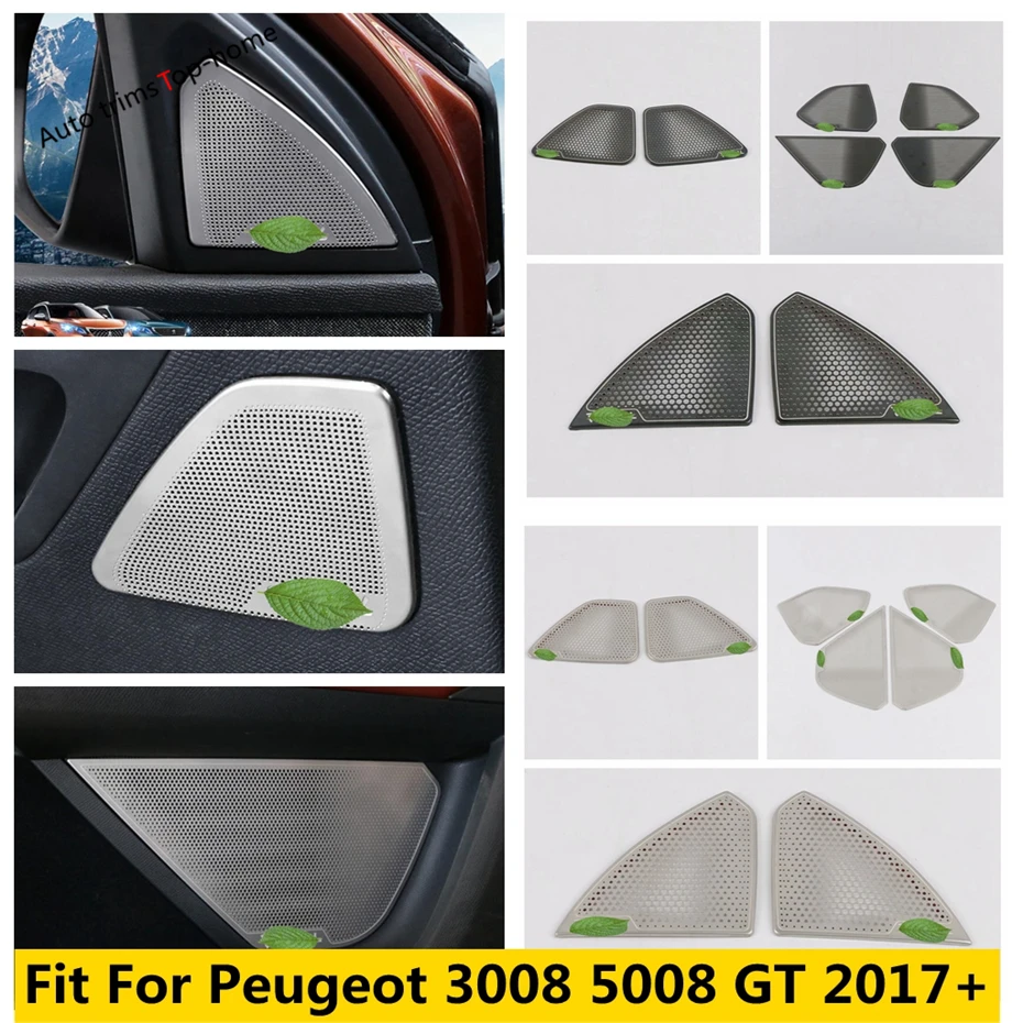 

Yimaautotrims Side / Rear Door / Triangle Pillar A Stereo Speaker Sound Frame Cover Trim For Peugeot 3008 5008 GT 2017 - 2022