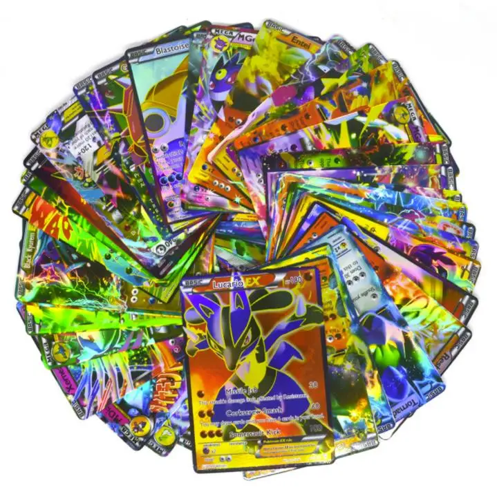 324 100 200 шт. английский EX GX Мега карточные игрушки pokemones карточная игра битва меню