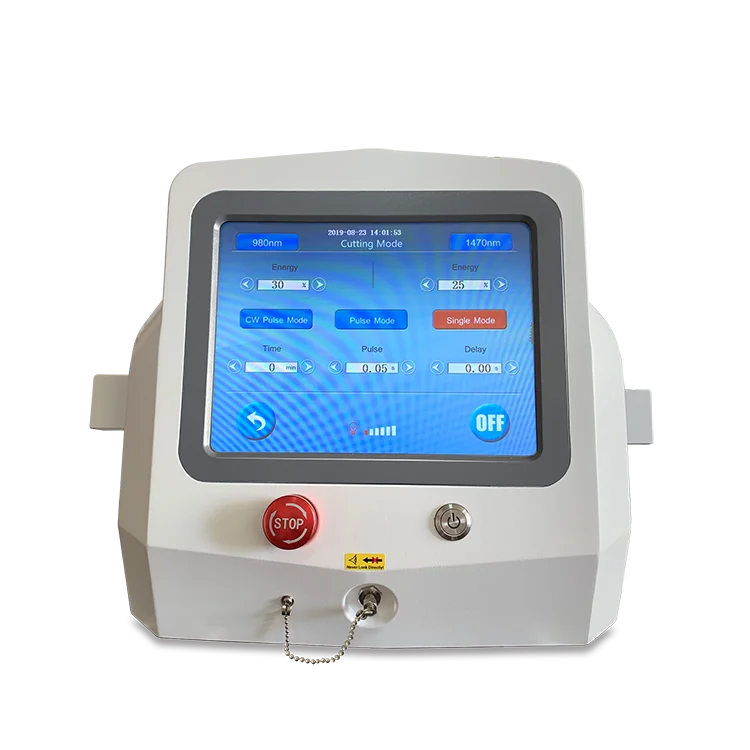 

China triangel ear nose throat treatment Medical equipment diode laser 980+1470nm ent surgery device