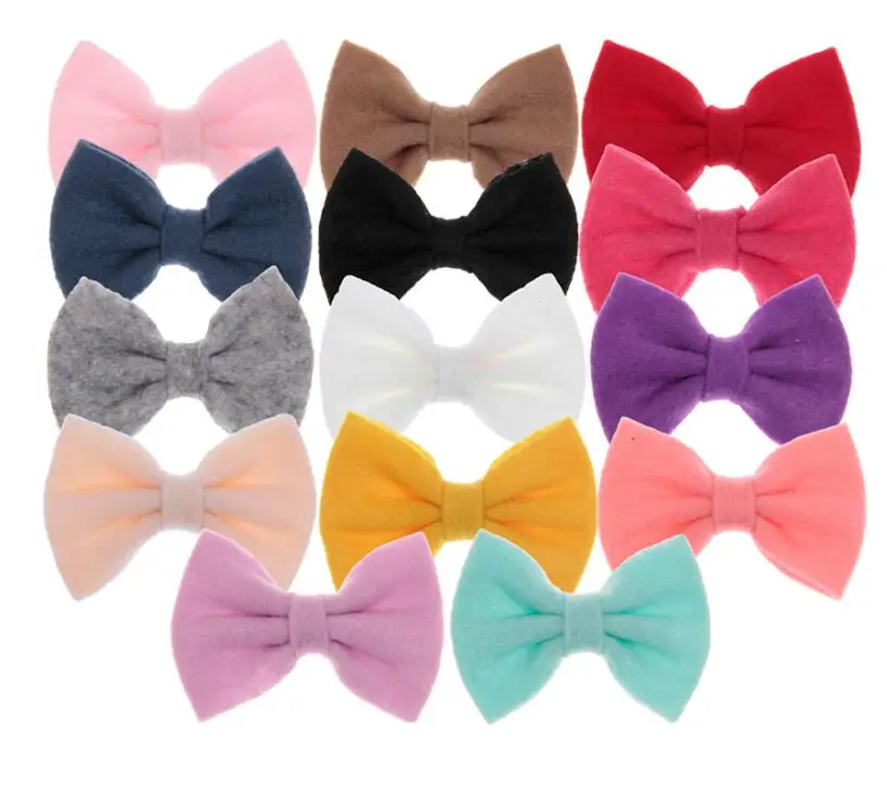 

Детские заколки для волос из войлочной ткани, 24 шт./лот, 3,2 дюйма, резинки для волос для девочек, эластичная нейлоновая повязка на голову, Детс...