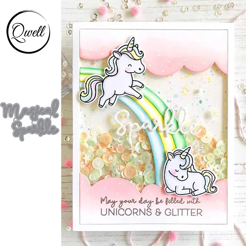 Волшебные металлические пресс формы QWELL Word для скрапбукинга и изготовления карт