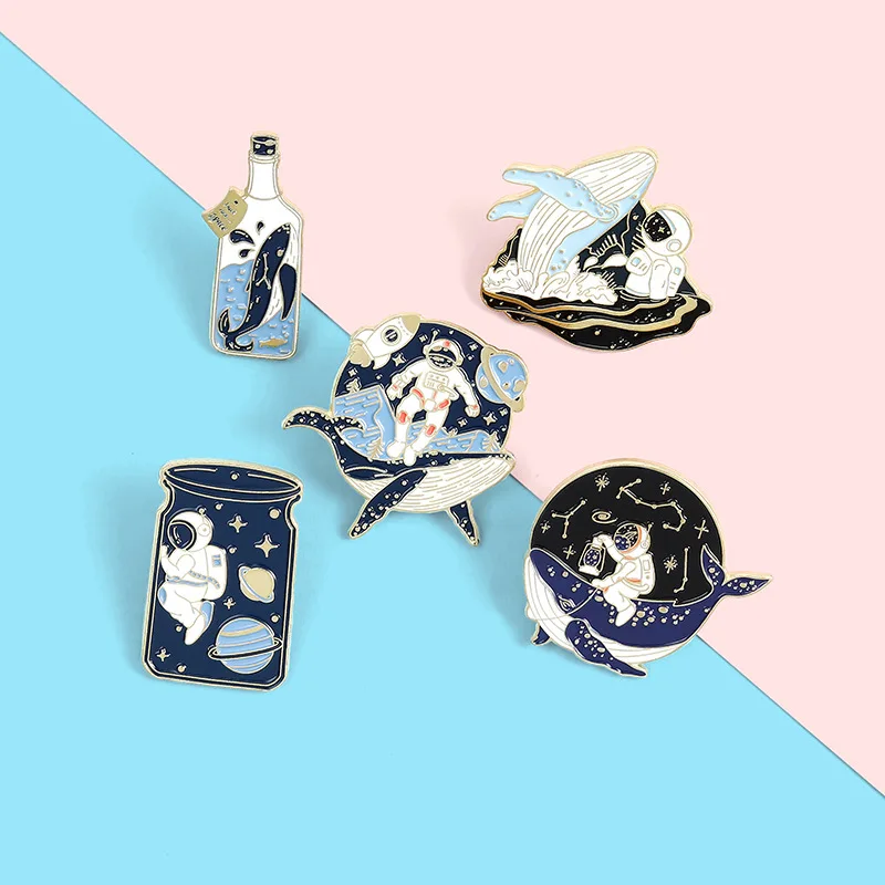 Креативная модная мультяшная Милая космическая брошь в форме капли булавка для