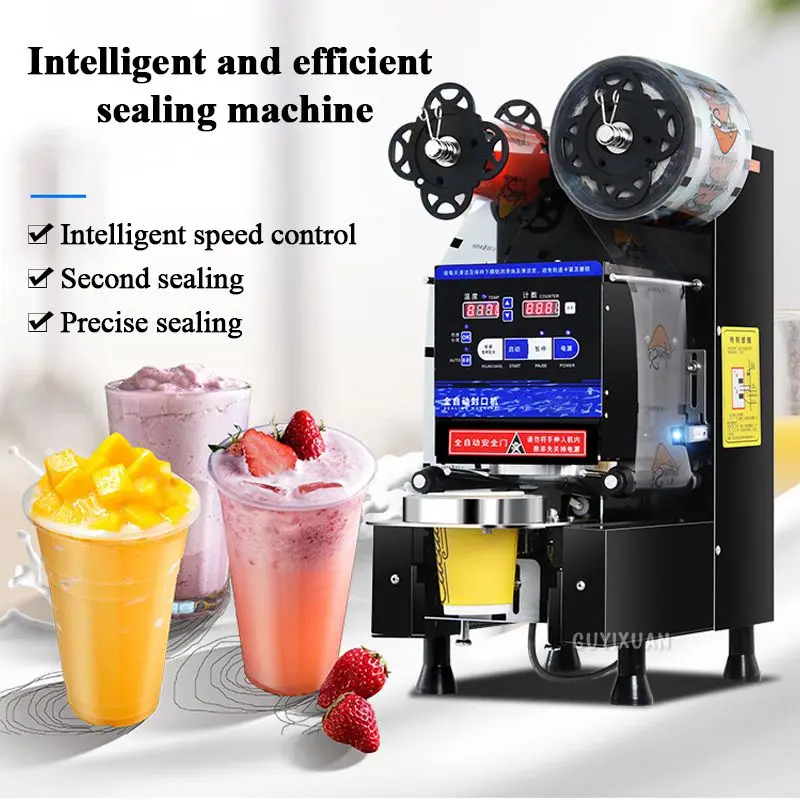 

Intelligent Automatic Soy Milk Sealing Film Cup Sealing Machine Milk Tea Beverage Seal Equipment Sealing Diameter 90/95MM