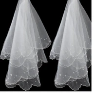 simple and elegent wedding veil simple tulle white ivory one layers bridal bride accessories short women veils