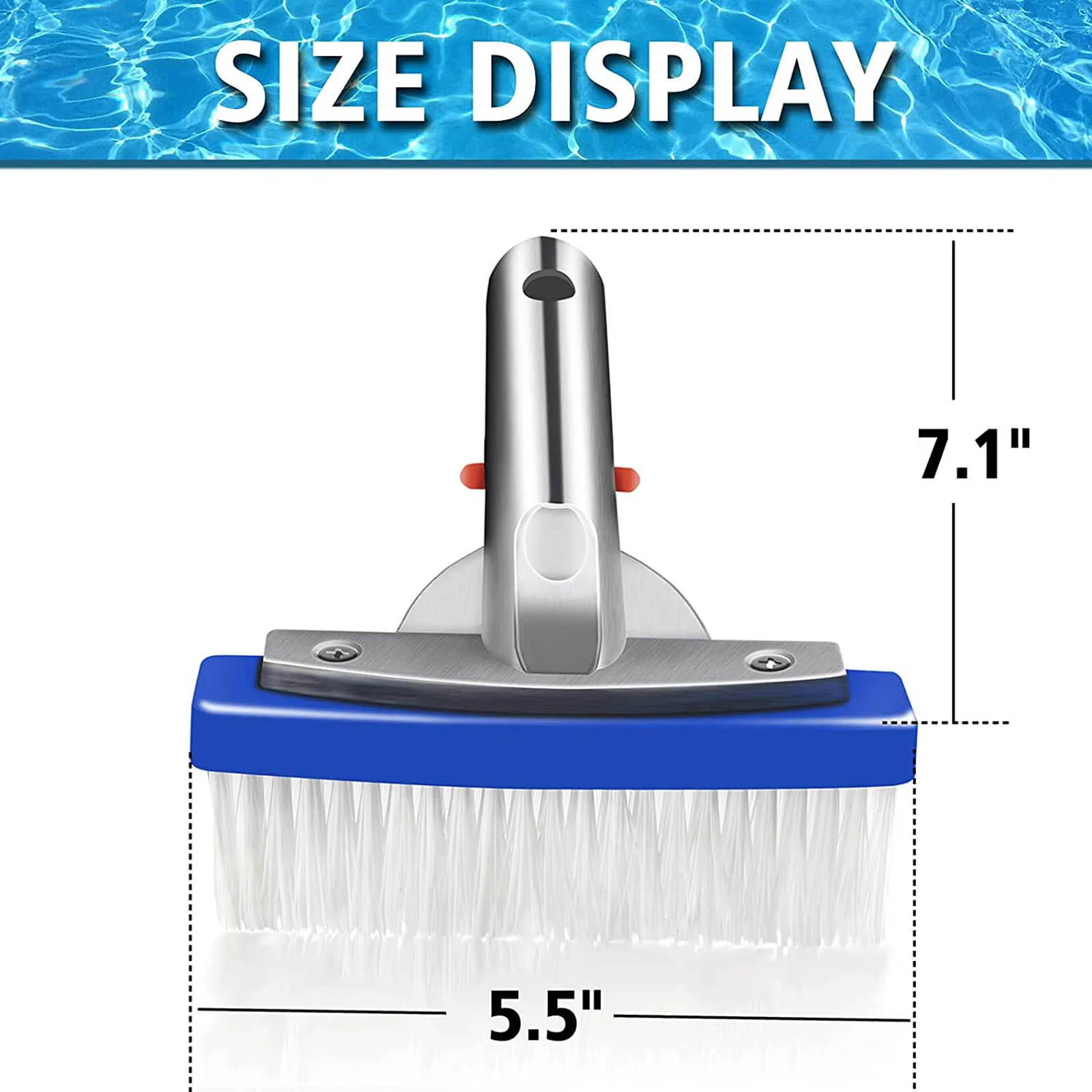 

Swimming Pool Brush Head 5.5 inch Polished Nylon Bristles Heavy Duty for Cleans Walls Tiles Floors Effortlessly