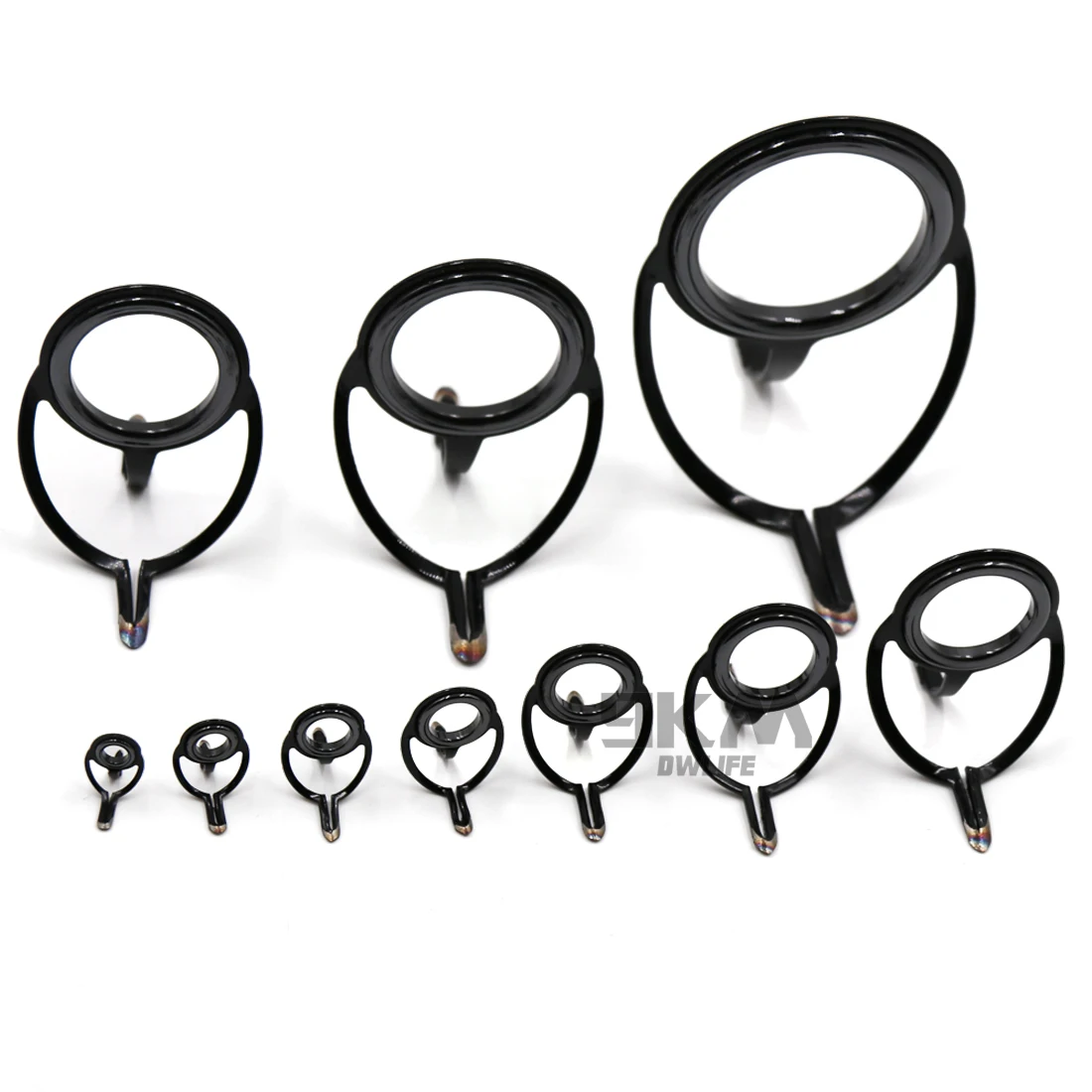 100Pcs Fishing Rod Repair Kit Spinning Rod Building Components Stainless Steel Casting Fishing Rod Guides Replacement Set 4~38mm