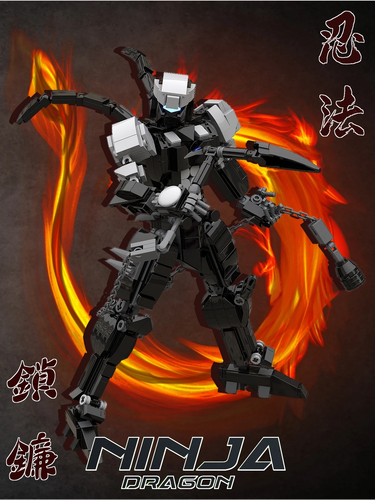 

DIY MOC Works Robot Toy Model Assembled Ninja Dragon Mechanical Ninja Mech Creative Building Block For Children Gift